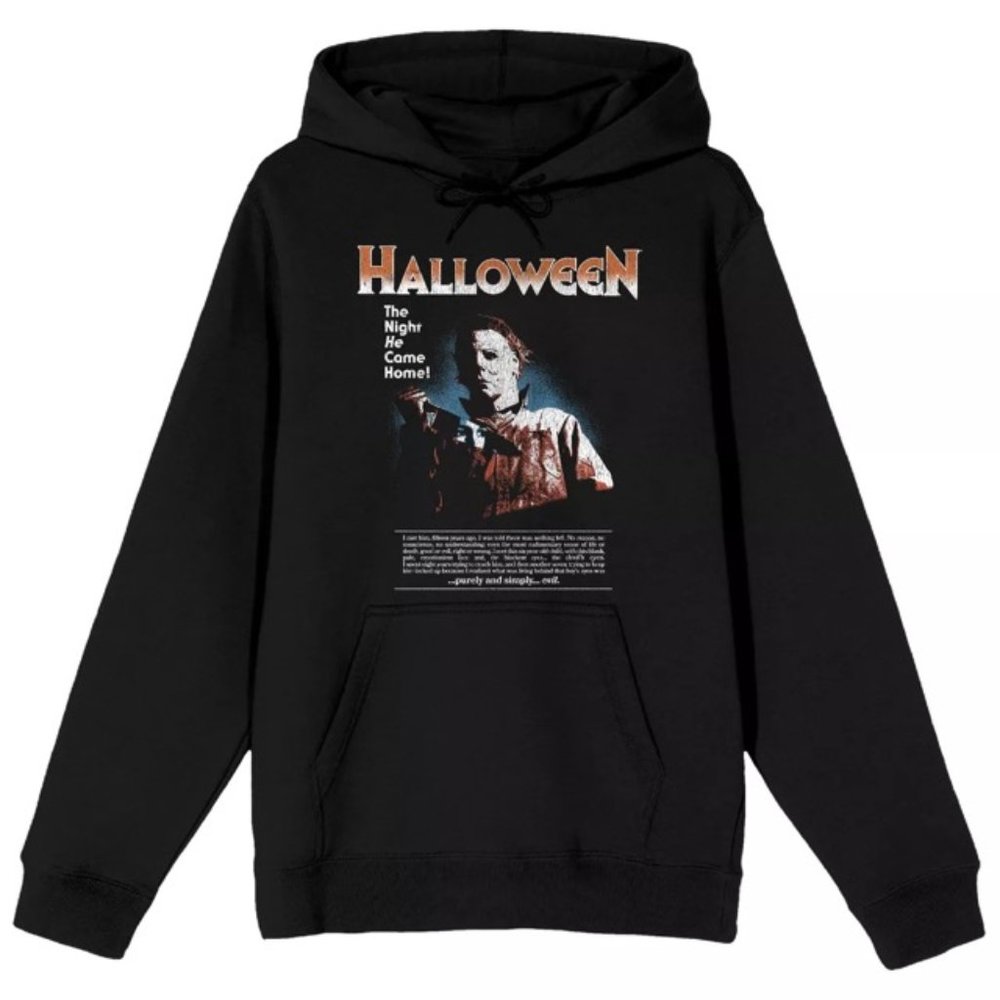 John Carpenter's Halloween The Night He Came Home Long Sleeve Men's Black Hooded